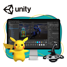 Мир игр на Unity 2D на популярном движке + AI-помощники - КИБЕРшкола программирования для детей, компьютерные курсы для школьников, начинающих и подростков - KIBERone г. Кыштым